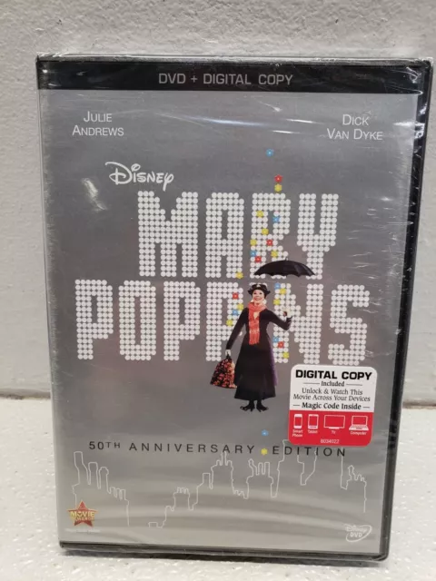 Mary Poppins (50th Anniversary Edition DVD+Digital Copy) NEW Sealed