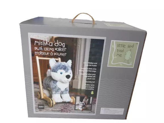 Little Bird Told Me Mishka Husky Hund Baby Walker Mitschieben Sitzen Reiten 12m + Box