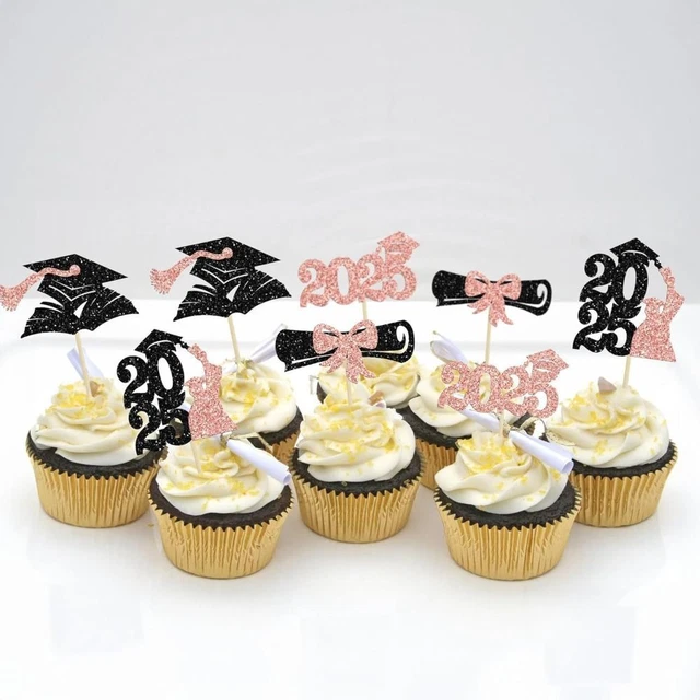 Arthsdite 1 topper per torta Masters, decorazione per torta di laurea 2025, forniture per feste di laurea - glitter oro Arthsdite 1 topper per torta Masters, decorazione per torta di laurea 2025, forniture per feste di laurea - glitter oro
