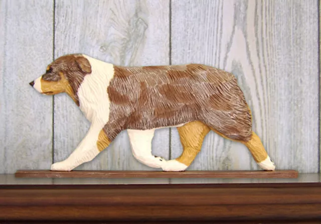 Australian Shepherd Sign Plaque Wall Decor Red Merle