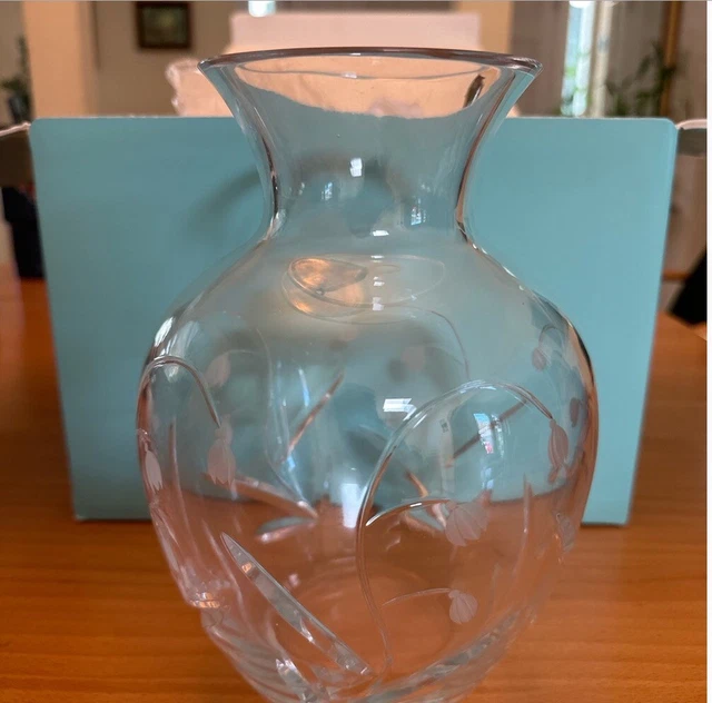 TIFFANY & CO. Crystal Vase “Lily of the Valley”– Etched