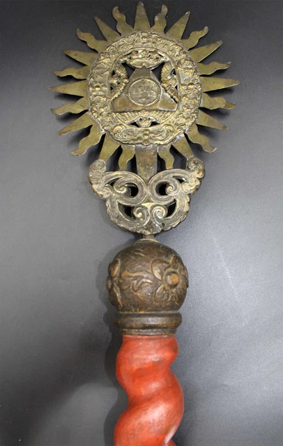 Muy Emebellecedor Antiguo Vortragekreuz Prozessionskreuz 18.Jahrhundert
