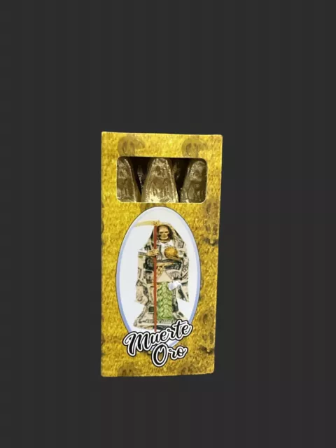 Santa Muerte Novenario * Oro * 9 Velas  - * Gold *Holy Death  Novena Candles