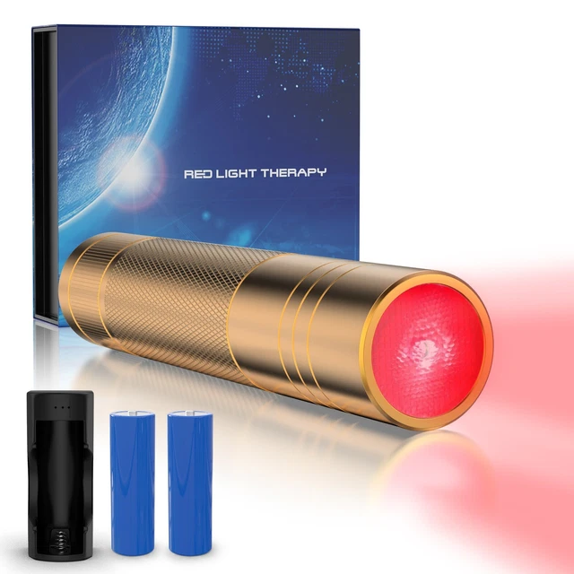 Linterna de terapia de luz roja antorcha LED infrarrojo para alivio del dolor cuidado de la piel