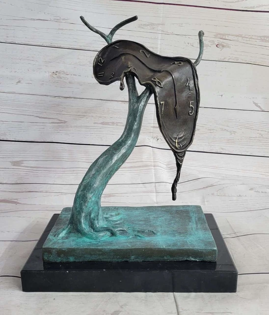 Abstract Modern Art Melting Clock Bronze Sculpture by Salvador Dali Bronze Sale