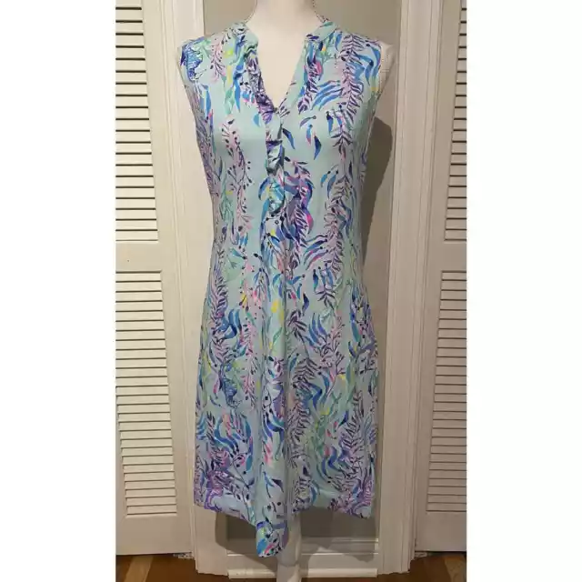 Lilly Pulitzer Sherryn Knit Shift Dress in The Real Swim Shady Pattern | Small