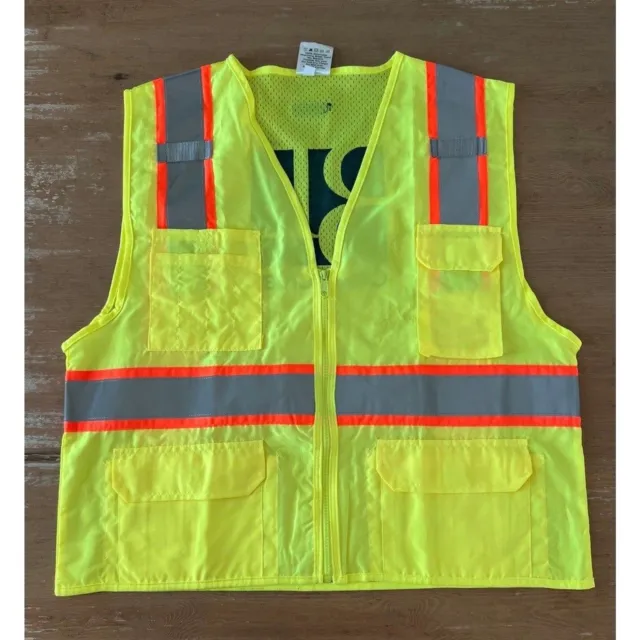 M, L, XL Kishigo Reflective Solid Front w/Mesh Back Control Safety Vests #1163