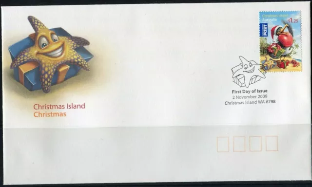 2009 Christmas Island Christmas Issue High Value FDC, Very Good Condition
