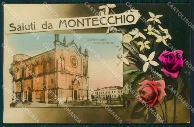 Vicenza Montecchio Maggiore Saluti da Foto cartolina QT2526