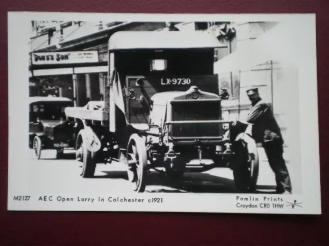 Postcard  Aec Open Lorry In Colchester C1921