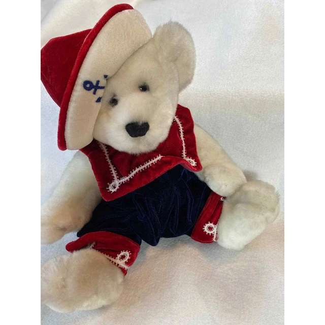 MTY International Sailor Oso Blanco con Sombrero Azul/Rojo y Traje de Peluche 12 pulgadas