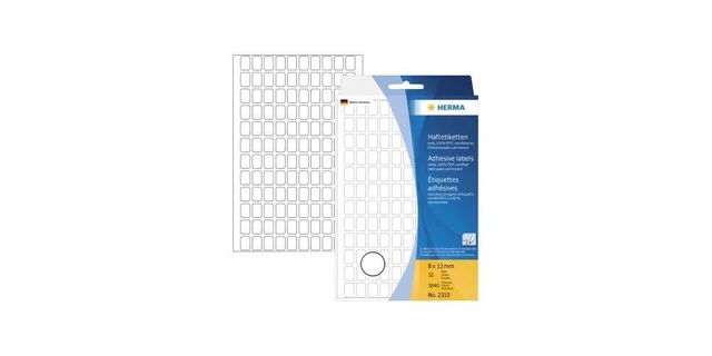 HERMA Haftetiketten 2310 8x12xmm weiß 3840 Stück