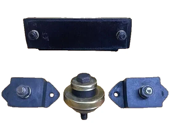 Supporti Motore In Acciaio E Poliuretano Per Swap Motore Chevy BBC - Kit Universale, Boccole 20.38", Nero