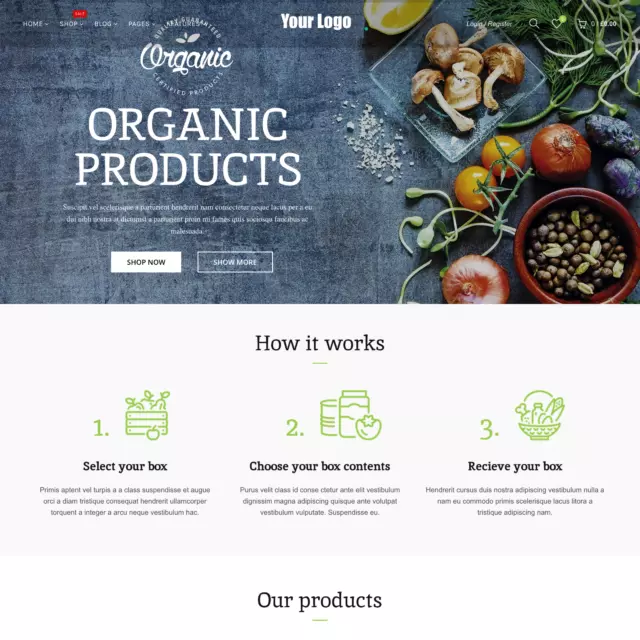 Organic Store Web Design with Free 5GB VPS Web Hosting