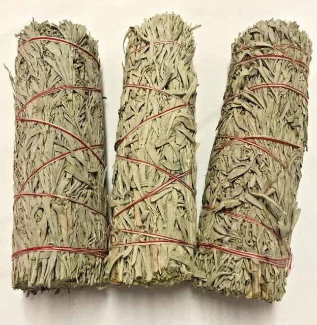 6”L&2”W BLUE SAGE Smudge Stick For Negativity Removal 3 Pack Free Shipping