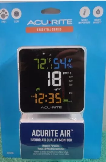 NEW Acu Rite Essential Series Air Indoor Air Quality Motor Measures Particulate