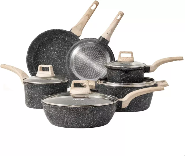  CAROTE 15pcs Pots and Pans Set, Nonstick Cookware Set