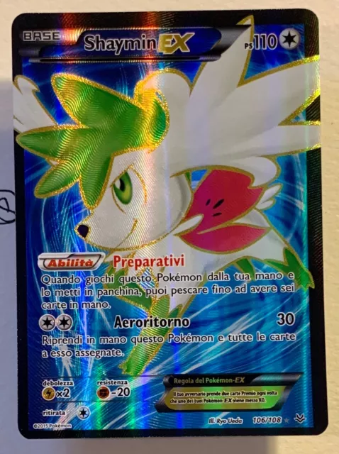 Pokémon Shaymin EX 106/108 Card carta ultra rara Céus estrondosos Original  COPAG