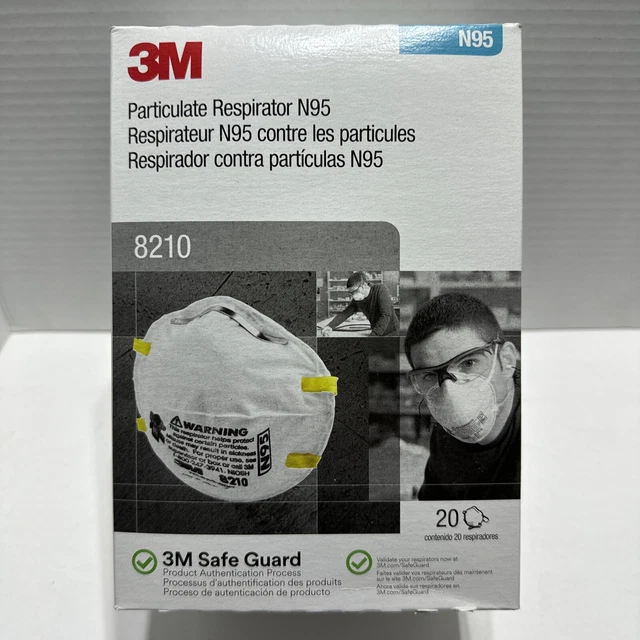 3M 8210 N95 Particulate Respirators, Box of 20 Masks EUR 17,71