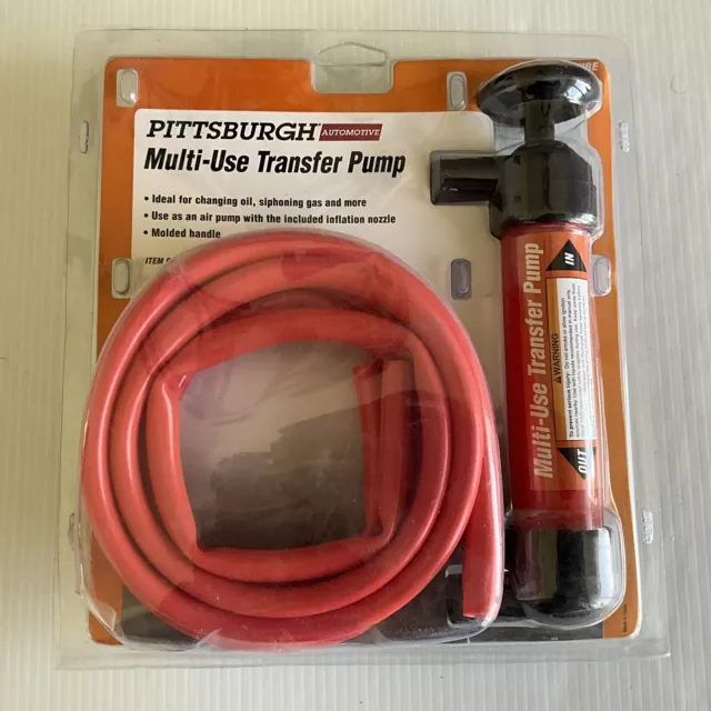 Pittsburgh Automotive Multi-Use Transfer Pump Change Oil Siphon Gas Air Pump NEW