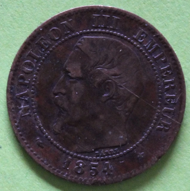 France 2 Centimes Napoleon Iii 1854 Bb  F.107