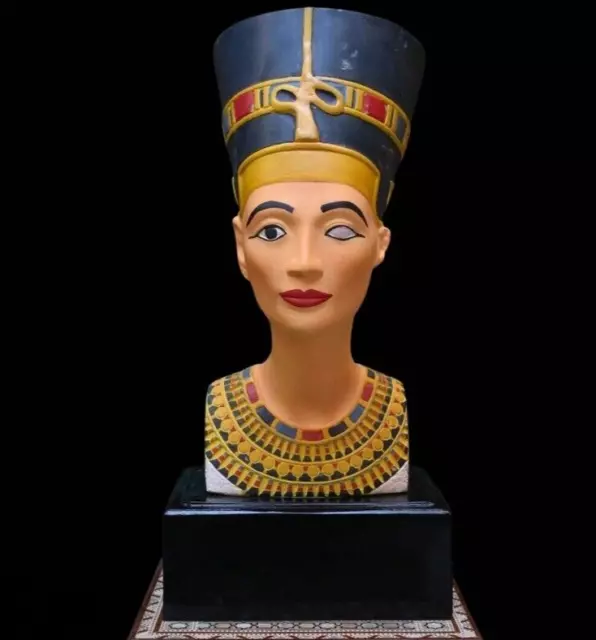 RARE ANCIENT EGYPTIAN ANTIQUITIES Statue Bust Of Queen Nefertiti Handmade BC