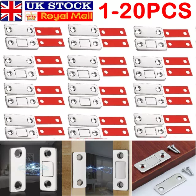 20pc Strong Magnetic Catch Latch Ultra Thin For Door Cabinet Cupboard Closer#