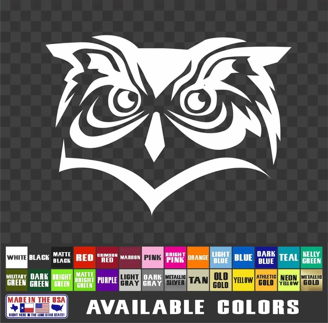 Owl Head Sticker Vinyl Decal Car Van Truck Laptop