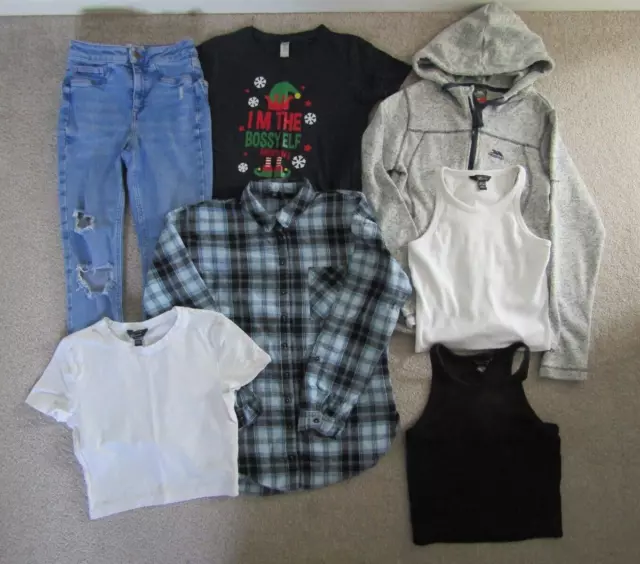 Girls clothes bundle size 14-15 years Tops Jeans Jacket Trespass New Look