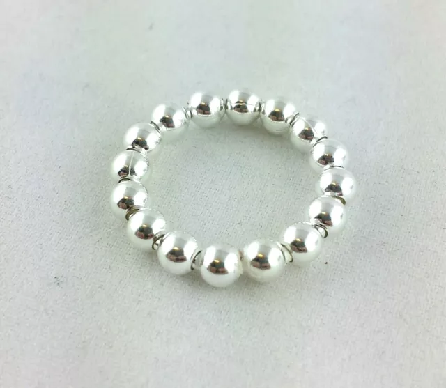 925 Sterling Silver Stacking Bubble Bead Ring