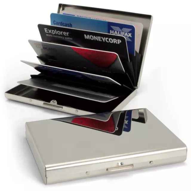 Stainless Steel Pocket Business ID Credit Debit Card RFID Wallet Case Holder Box