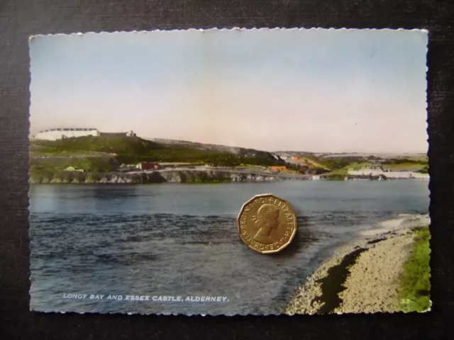 Alderney Longy Bay & Essex Castle Channel Islands RP Postcard