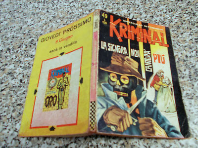 KRIMINAL N.43 ORIGINALE 1966 CORNO M.BUONO TIPO SATANIK-DIABOLIK-MAGNUS-GENIUS 