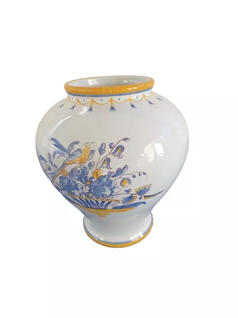 Antique Bird Decor Ballustrade Vase - Pottery at the Chapelle des Pots-48