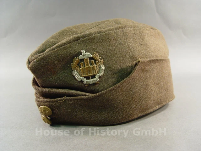 128063, Großbritannien: Feldgraues Schiffchen, Essex Regiment, 1943, Abnahme