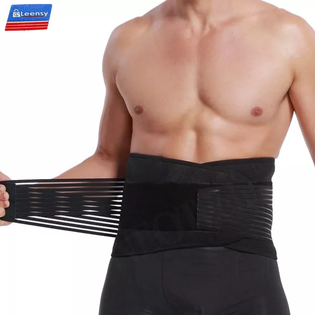 Waist belt SUPPORT neoprene LOWER back pain body brace lumbar control sports UK