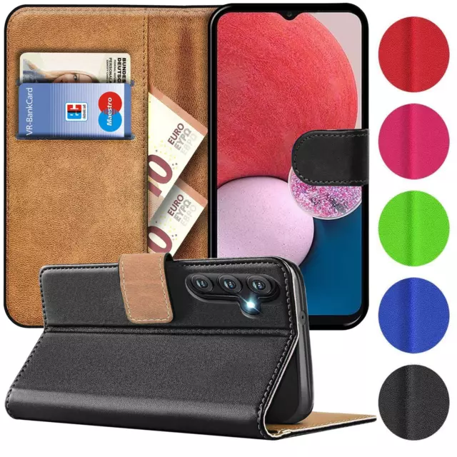 Wallet Case für Samsung Galaxy A14 4G 5G Book Cover Flip Tasche Schutzhülle slim