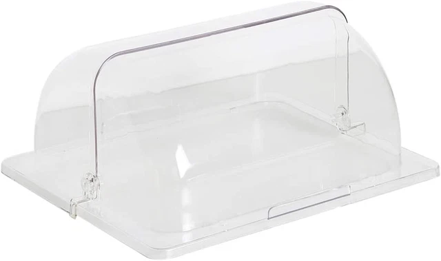 Chafing Dish Cover Roll Top Bakery Pan Display Cover Plastic Clear Dessert