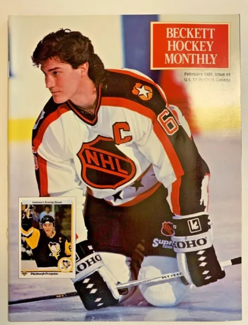 1991 Mario Lemieux / Joe Sakic Beckett Hockey Monthly Price Guide Magazine #4