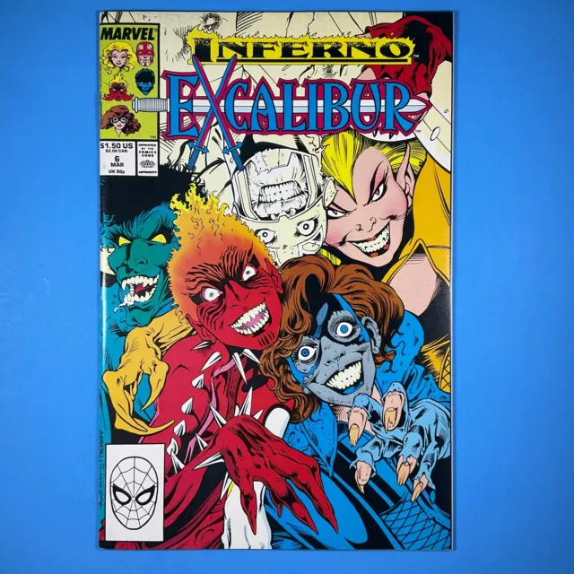 Excalibur #6 INFERNO Marvel Comics X-Men 1989 Chris Claremont Alan Davis