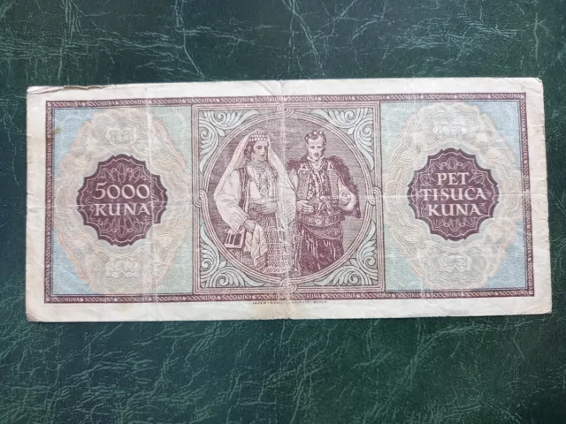 CROATIA NDH 5000 Kuna 1943