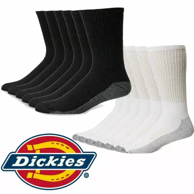 12 Pairs DICKIES Mens Industrial Crew Boot Work Socks Thick Heavy Duty 6-11 lot