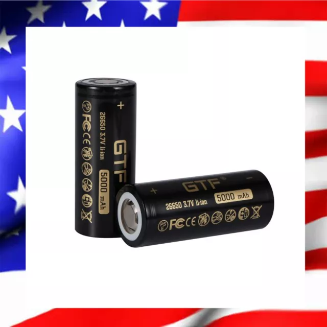 BATTERIE GTF 26650 Lii-50A Rechargeable 3.7V Li-ion 5000mAh