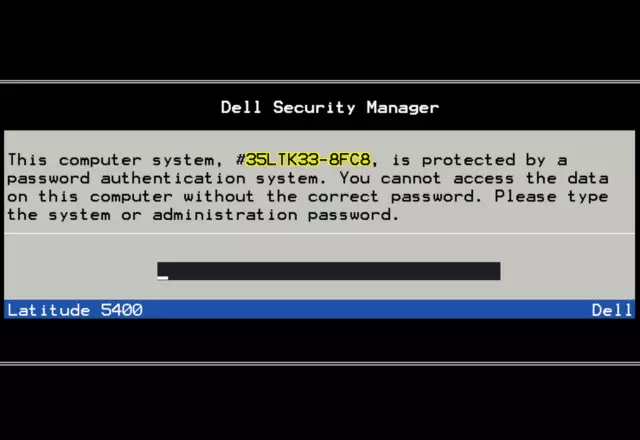 DELL 8FC8 Admin System BIOS password unlock service. ALL models,read description