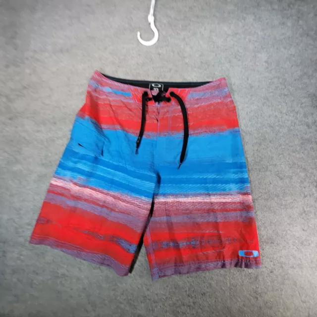 Oakley Swim Trunks Mens 33 Blue Red Boardshorts Drawstring Oakley Swim Trunks Mens 33 Blue Red Boardshorts Drawstring