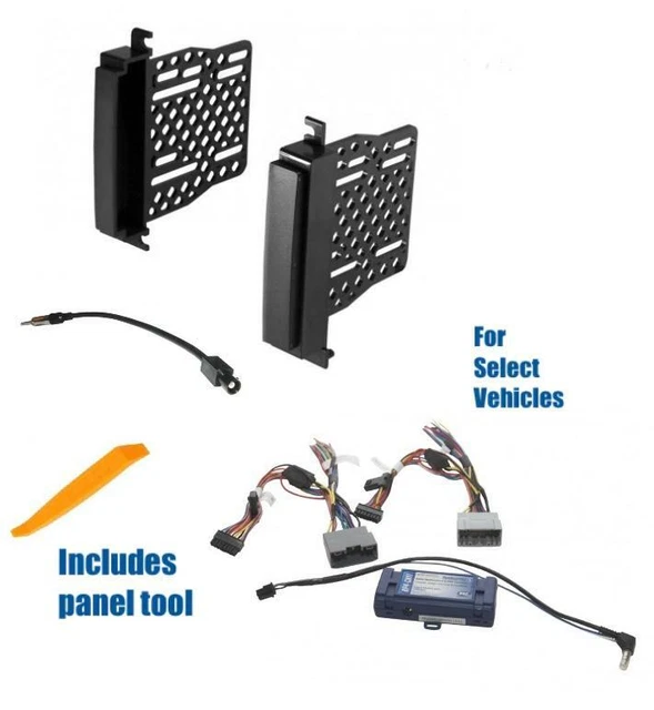 2 Din Car Stereo Dash Kit Amp Steering Audio Wire Combo for some Jeep Dodge