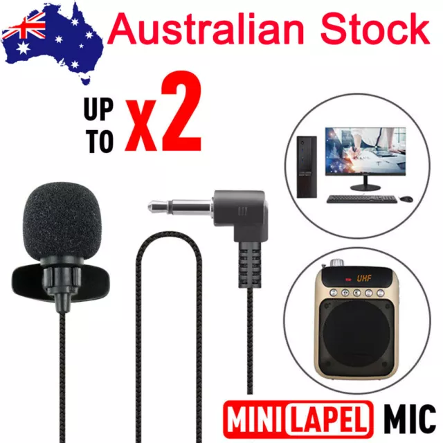 Clip-on Lapel Mini Lavalier Mic Microphone 3.5mm For Mobile Phone PC Recording