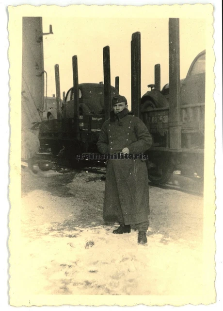 Orig. Foto Soldat Pkw Eisenbahn Zug am Bahnhof SIEDLCE Polen 1943