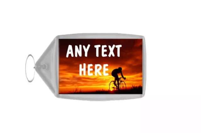 Bike Cycling Personalised Keyring