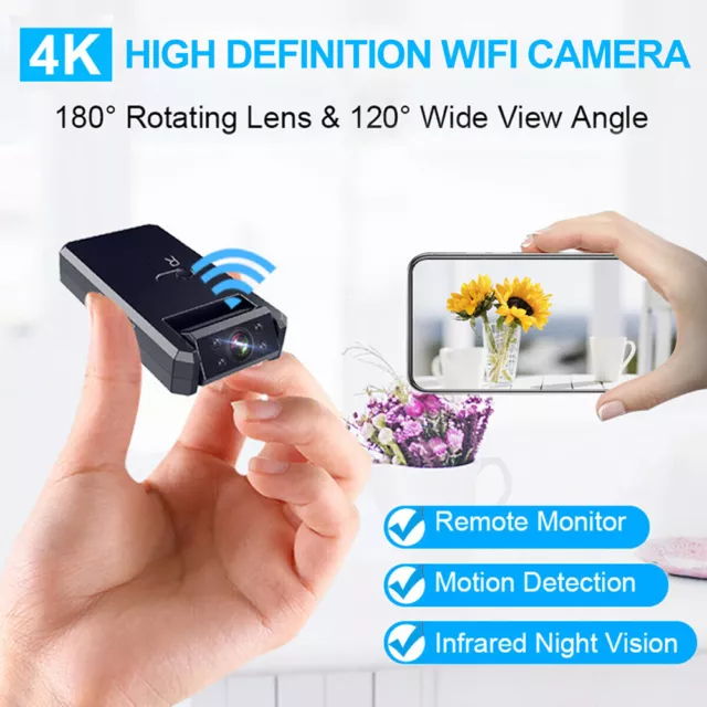 Mini IP Kamera 1080P Wireless WLAN 4K HD WiFi Camera Überwachungkamera Spycam